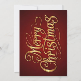 „Merry Christmas“ in eleganter Schrift 招待状