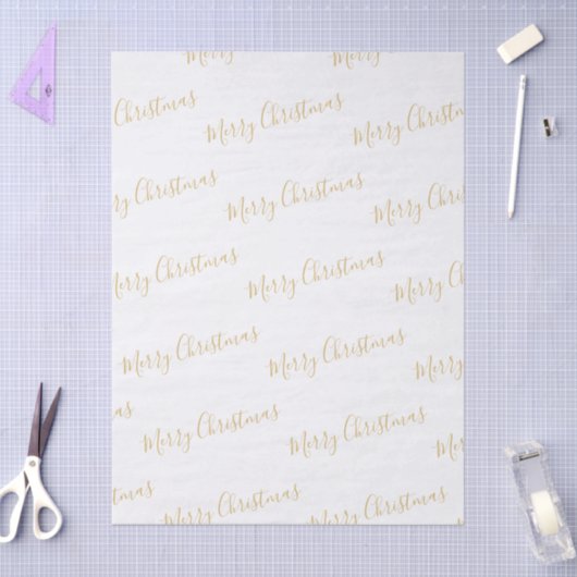 Merry Christmas in Gold, or Your Message 薄葉紙 (クラフト)