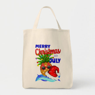Merry Christmas in July, Xmas Hat Pineapple トートバッグ