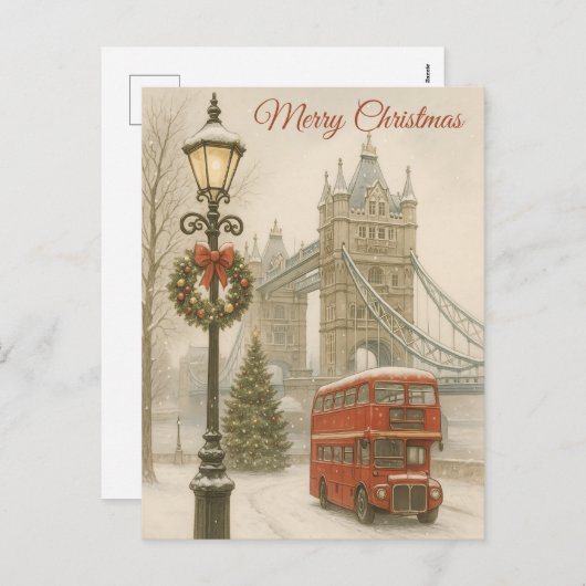 Merry Christmas in London Postcard – Gift  シーズンポストカード (正面/裏面)