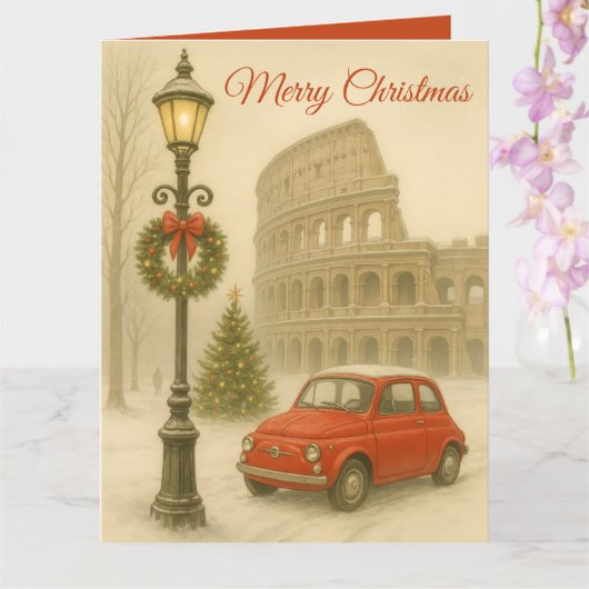 Merry Christmas in Rome Custom Holiday Card カード (蘭)