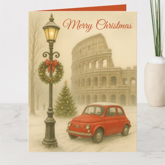 Merry Christmas in Rome Custom Holiday Card カード (正面)
