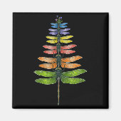 Merry Christmas Insect Dragonfly Xmas Tree  マグネット (正面)