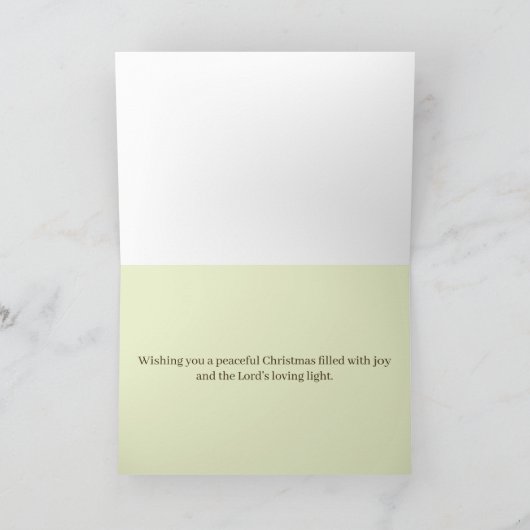 Merry Christmas Isaiah Bible Scripture Poinsettia カード (内部)