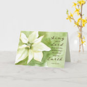 Merry Christmas Isaiah Bible Scripture Poinsettia カード (黄色い花)