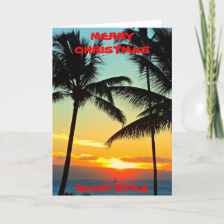 MERRY CHRISTMAS  "ISLAND STYLE"  HAWAII シーズンカード