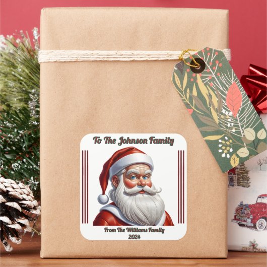 Merry Christmas Joyful Sticker スクエアシール (クリスマス)