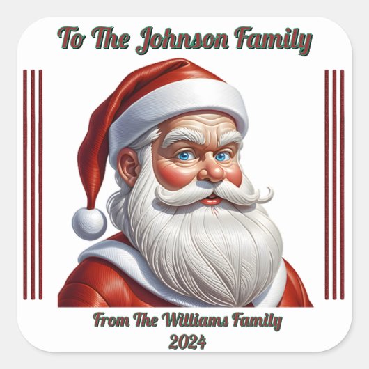 Merry Christmas Joyful Sticker スクエアシール (正面)