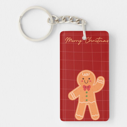 Merry Christmas Keychain | Festive Holiday Gift |  キーホルダー (正面)