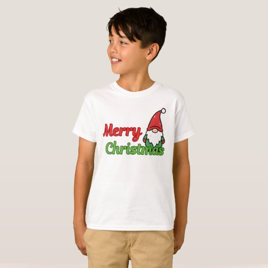 "Merry Christmas" kid's holiday  Tシャツ (正面フル)