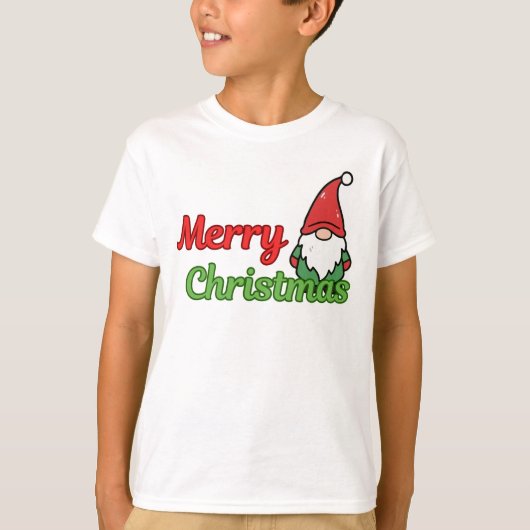 "Merry Christmas" kid's holiday  Tシャツ (正面)