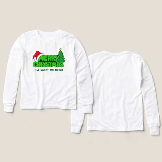 Merry Christmas Kids – Santa & Tree (デザイン 正面＆背面)