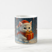 Merry Christmas - Kitten Gift Mug コーヒーマグカップ (中央)