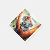Merry Christmas Koala sitting in Gumtree スタンダードカクテルナプキン (角)