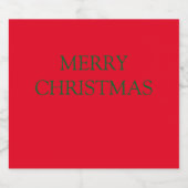 MERRY CHRISTMAS Label スパークリングワインラベル (シングルラベル)