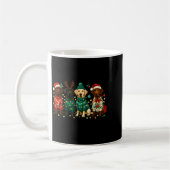 Merry Christmas Labrador Dog Retro Xmas Puppy Men コーヒーマグカップ (左)