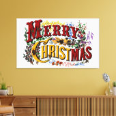 Merry Christmas Large Canvas Print - Customize キャンバスプリント (インサイチュ (リビング))