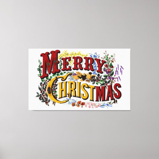 Merry Christmas Large Canvas Print - Customize キャンバスプリント (正面)
