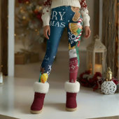 Merry Christmas Leggings – Festive Cheer from Top  レギンス
