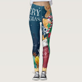 Merry Christmas Leggings – Festive Cheer from Top  レギンス (正面)
