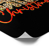 Merry Christmas Leopard Xmas Santa Holiday Family  ポスター (角)