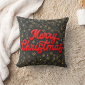 Merry christmas lettering elegant holiday  クッション (ブランケット)