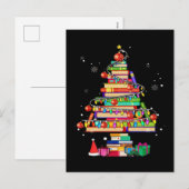Merry Christmas Library Tree シーズンポストカード (正面/裏面)