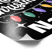 Merry Christmas Lights Santa Hat Personalized Gift フォトプリント (角)