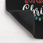 Merry Christmas Lights Snow Red Buffalo Plaid Sant マウスパッド (コーナー)