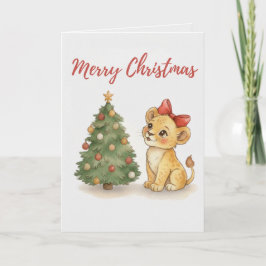 Merry Christmas Lion Cub Card  シーズンカード