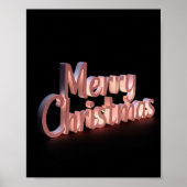 Merry Christmas Luxury Typography Poster Paper 23 ポスター (正面)
