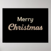 Merry Christmas Luxury Typography Poster Paper H01 ポスター (正面)