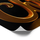 Merry Christmas Luxury Typography Poster Paper H04 ポスター (角)