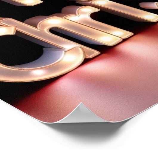 Merry Christmas Luxury Typography Poster Paper H06 ポスター (角)