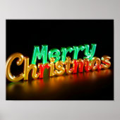 Merry Christmas Luxury Typography Poster Paper H06 ポスター (正面)