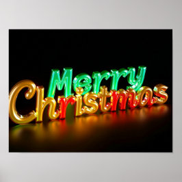 Merry Christmas Luxury Typography Poster Paper H06 ポスター