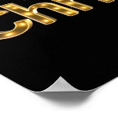 Merry Christmas Luxury Typography Poster Paper H10 ポスター (角)