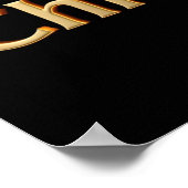 Merry Christmas Luxury Typography Poster Paper H11 ポスター (角)