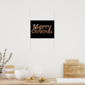 Merry Christmas Luxury Typography Poster Paper H12 ポスター (キッチン)
