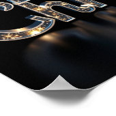 Merry Christmas Luxury Typography Poster Paper H15 ポスター (角)