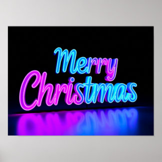 Merry Christmas Luxury Typography Poster Paper H16 ポスター