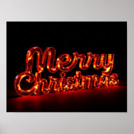 Merry Christmas Luxury Typography Poster Paper H17 ポスター