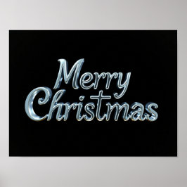 Merry Christmas Luxury Typography Poster Paper H18 ポスター