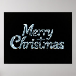 Merry Christmas Luxury Typography Poster Paper H18 ポスター