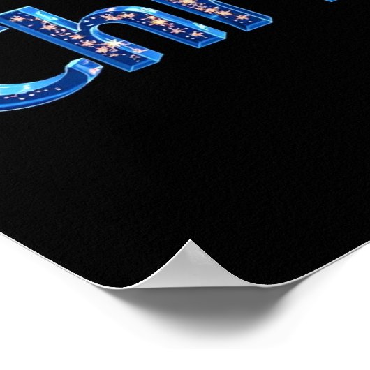 Merry Christmas Luxury Typography Poster Paper H21 ポスター (角)