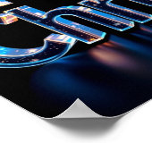 Merry Christmas Luxury Typography Poster Paper H26 ポスター (角)