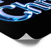 Merry Christmas Luxury Typography Poster Paper H42 ポスター (角)