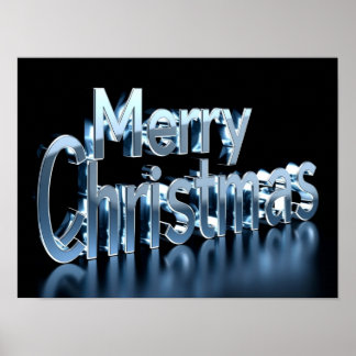 Merry Christmas Luxury Typography Poster Paper H43 ポスター