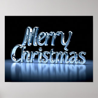 Merry Christmas Luxury Typography Poster Paper H45 ポスター