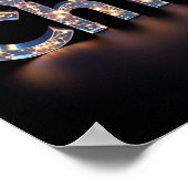 Merry Christmas Luxury Typography Poster Paper H48 ポスター (角)